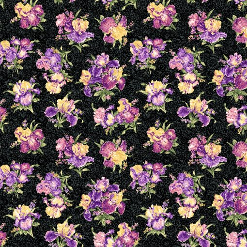 Iris Bouquets Quilt Fabric