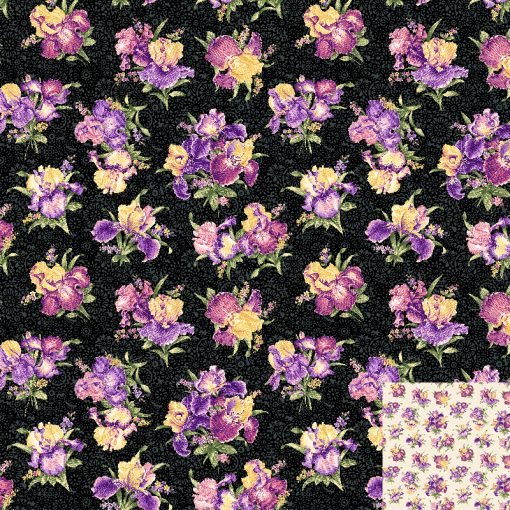 Iris Bouquets Quilt Fabric