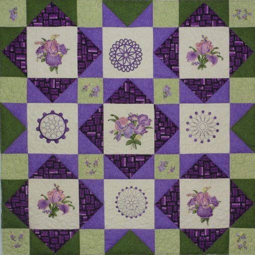 Iris you were here Quilt Pattern and Quilt Kit