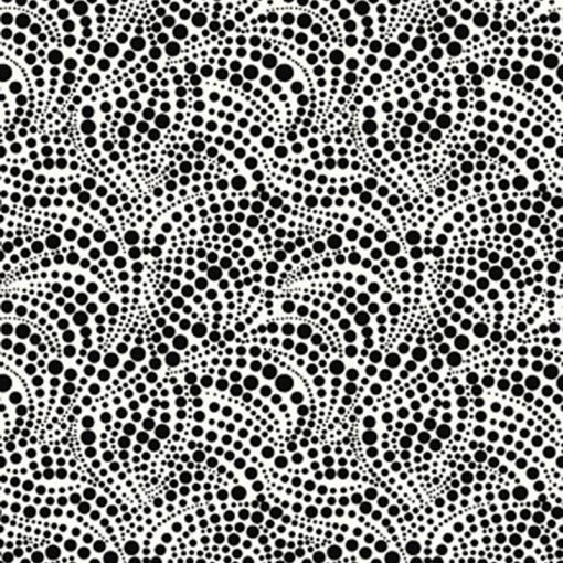 Black swirling Quilt Fabric