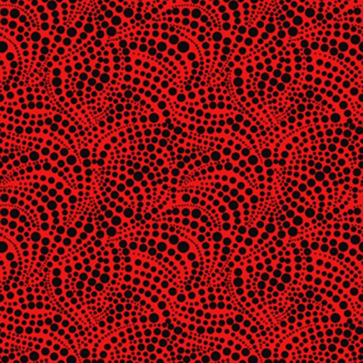 Red Swirls Quilt Fabric