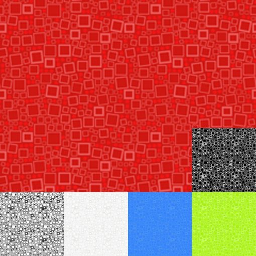 Red Squares Quilt Fabric