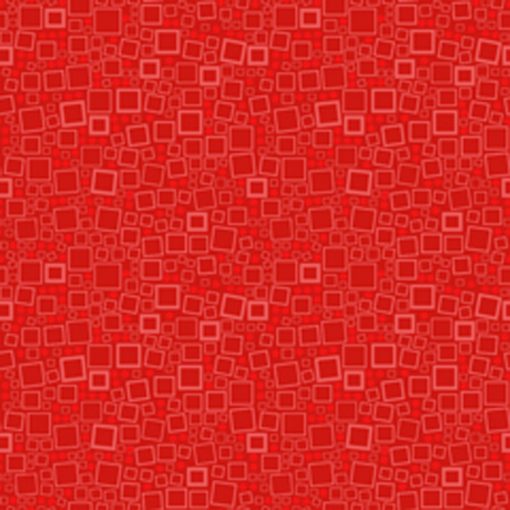 Red Squares and Dots Quilt Fabric