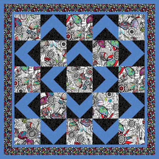 Walk About Blue Quilt Patterns and Quilt Kits