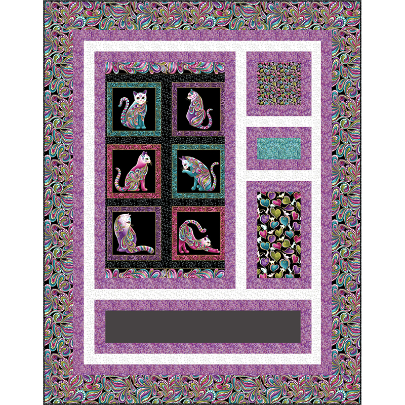 Cat-I-Tude Quilt Kits | Grizzly Gulch Gallery | Quilt Fabric, Patterns ...
