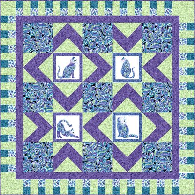 Cat-I-Tude Singing The Blues Patterns | Grizzly Gulch Gallery | Quilt ...