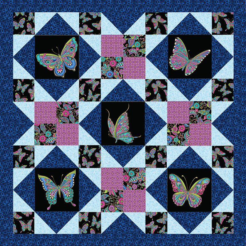 Afternoon Delight (Optional Download) Fabric, Patterns | Grizzly & | Kits Gulch Gallery Quilt